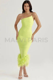 ALESSIA LIME MIDI DRESS - Light green - MALVI PARISMALVI PARIS