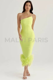 ALESSIA LIME MIDI DRESS - Light green - MALVI PARISMALVI PARIS