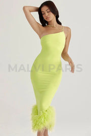 ALESSIA LIME MIDI DRESS - Light green - MALVI PARISMALVI PARIS