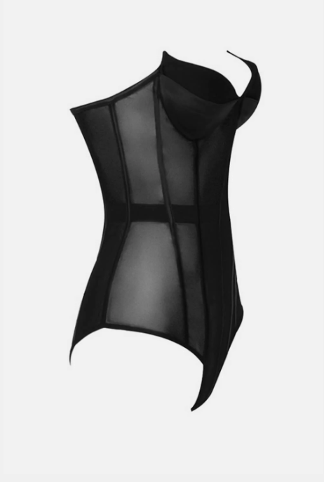 AURA Spliced Mesh UNDERWIRED CORSET Bodysuit - Black - MALVI PARISMALVI PARIS