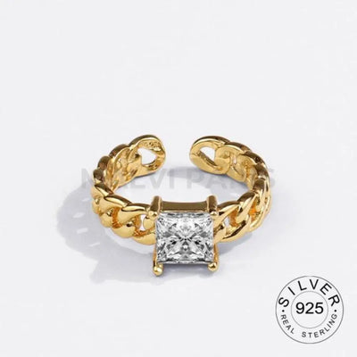 AVA CRYSTAL CLEAR SOUL RING - Gold - MALVI PARISMALVI PARIS