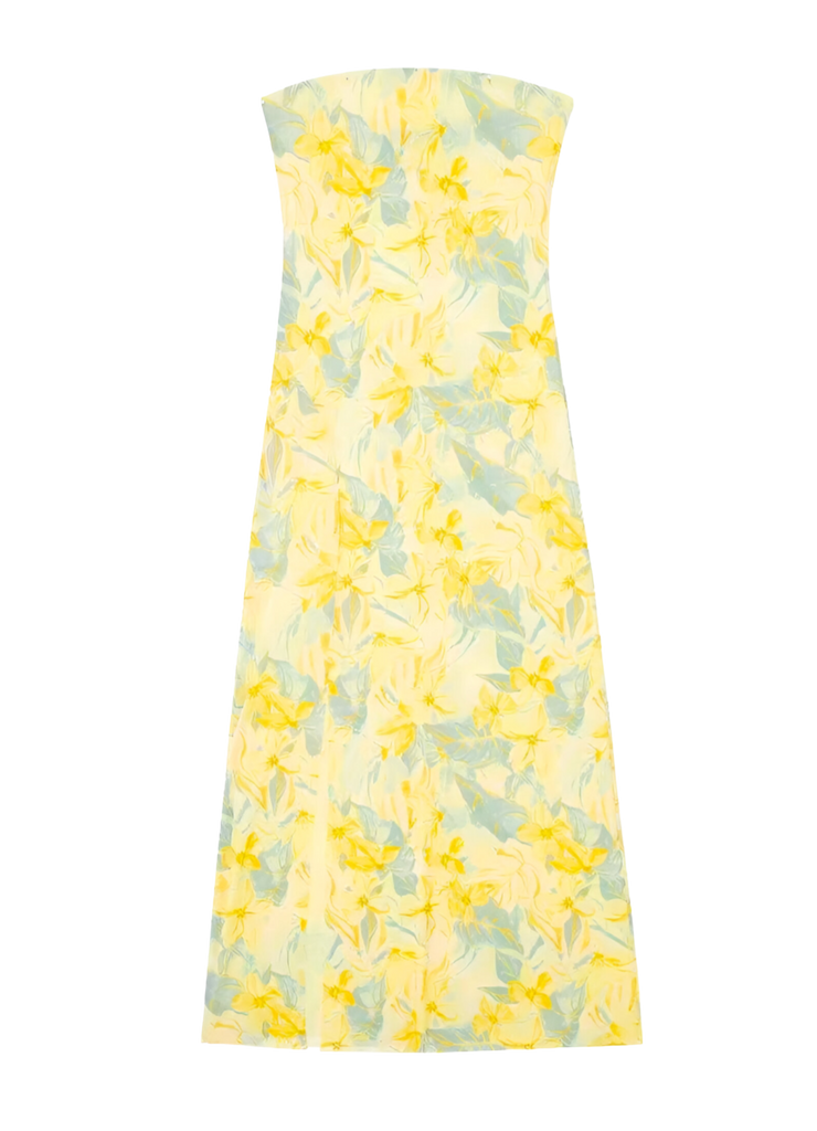 Soleil Yellow Floral Maxi Dress -