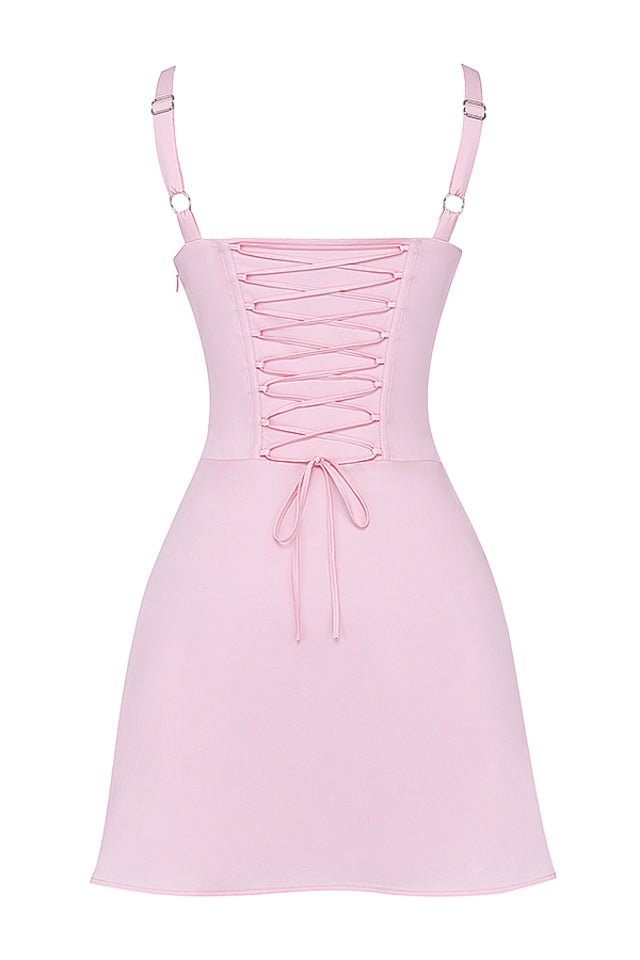 CARLOTTA BABY PINK CORSET MINI DRESS - Light Pink