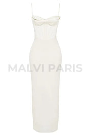 CHARMAINE IVORY Corset Maxi Dress - White - MALVI PARISMALVI PARIS