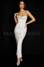 CHARMAINE IVORY Corset Maxi Dress - White - MALVI PARISMALVI PARIS