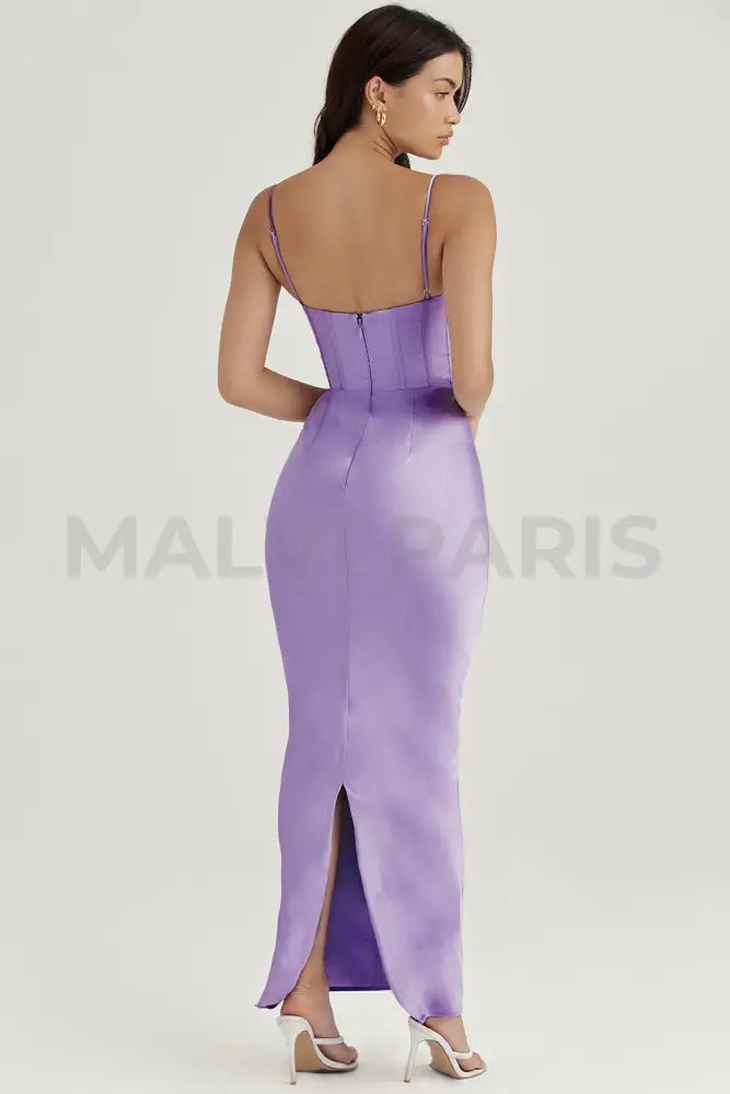 CHARMAINE LAVENDER CORSET MAXI DRESS - Purple - MALVI PARISMALVI PARIS