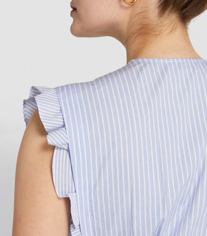 SANDRO  Ruffle-Detail Midi Dress