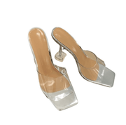 Dilara Famous Transparent Diamond High Heels - Beige/White - MALVI PARISMALVI PARIS