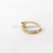 IVANA MAKE ME SMILE RING - Gold - MALVI PARIS