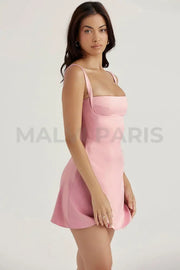 Kara Pink Quartz Mini Dress - Light Pink