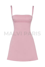 Kara Pink Quartz Mini Dress - Light Pink