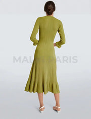 Long Knitted Maxi Dress - Green Dresses