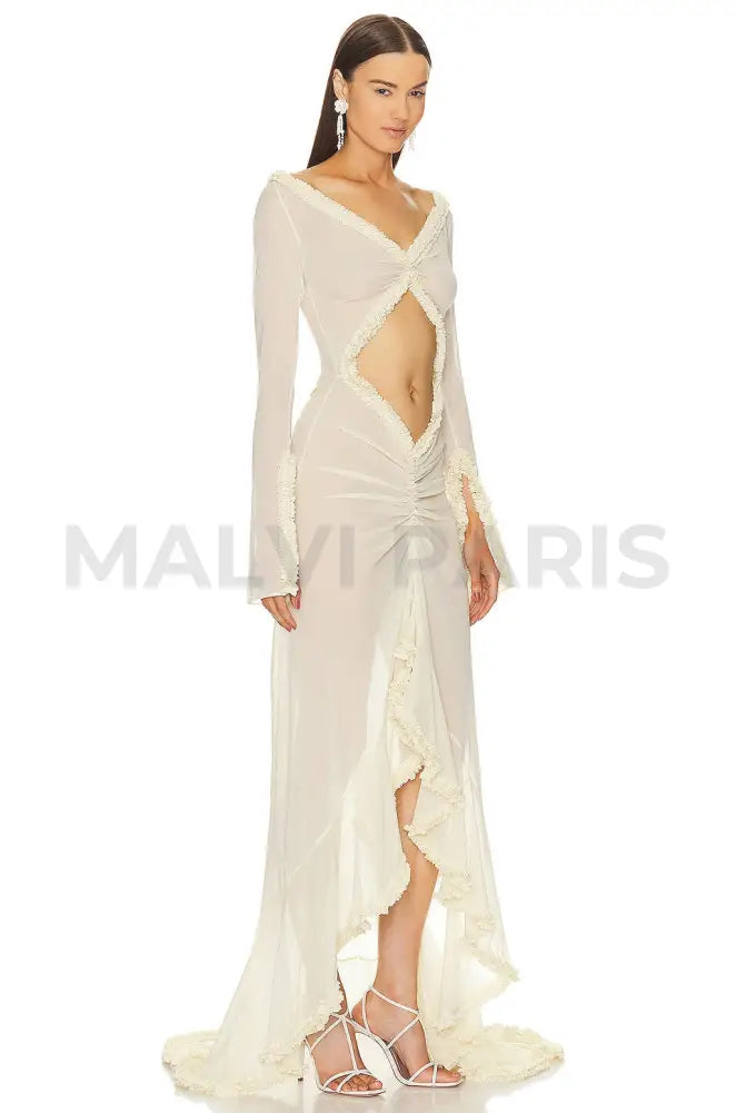 Medusa Hilma Grown Maxi Dress - Beige Dresses