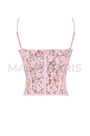 Mila Lace Underwired Corset - Light Pink