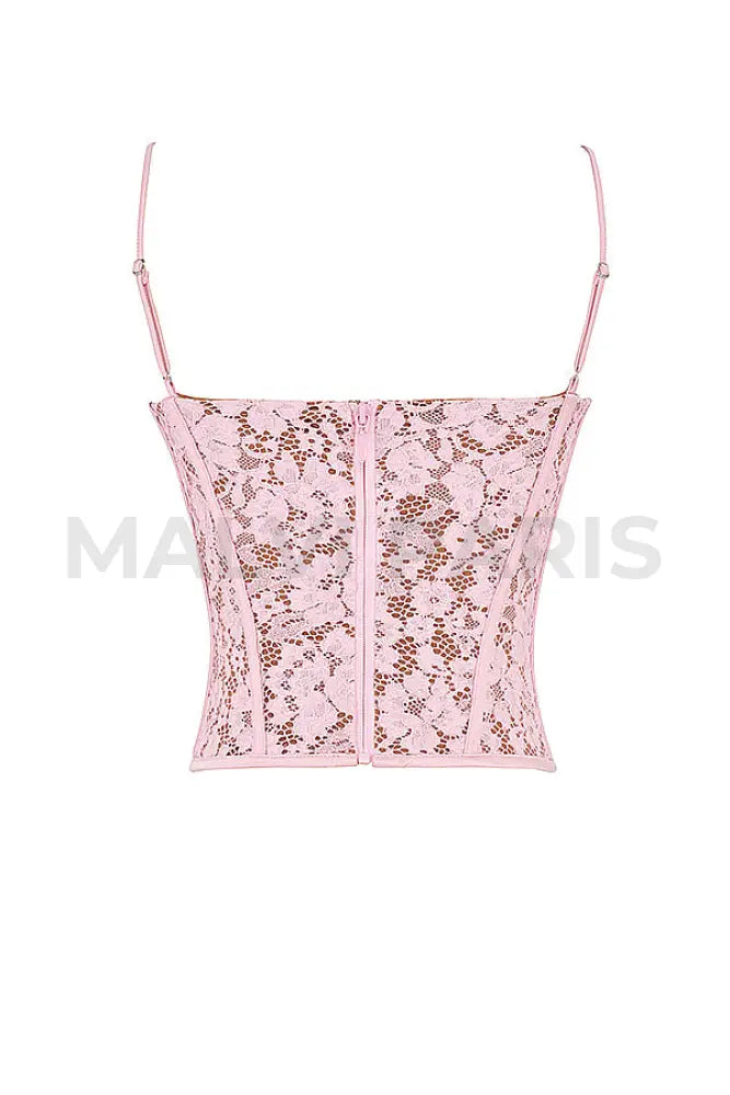 Mila Lace Underwired Corset - Light Pink