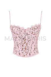 Mila Lace Underwired Corset - Light Pink