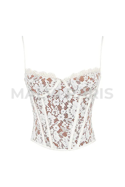 Mila Lace Underwired Corset - White