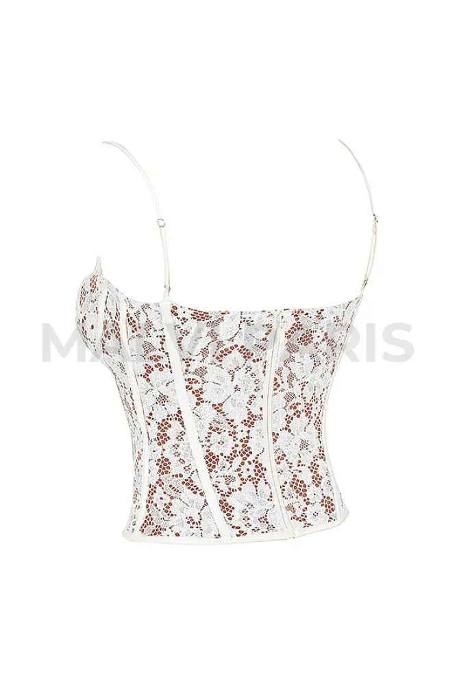 Mila Lace Underwired Corset - White