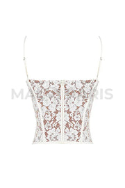 Mila Lace Underwired Corset - White