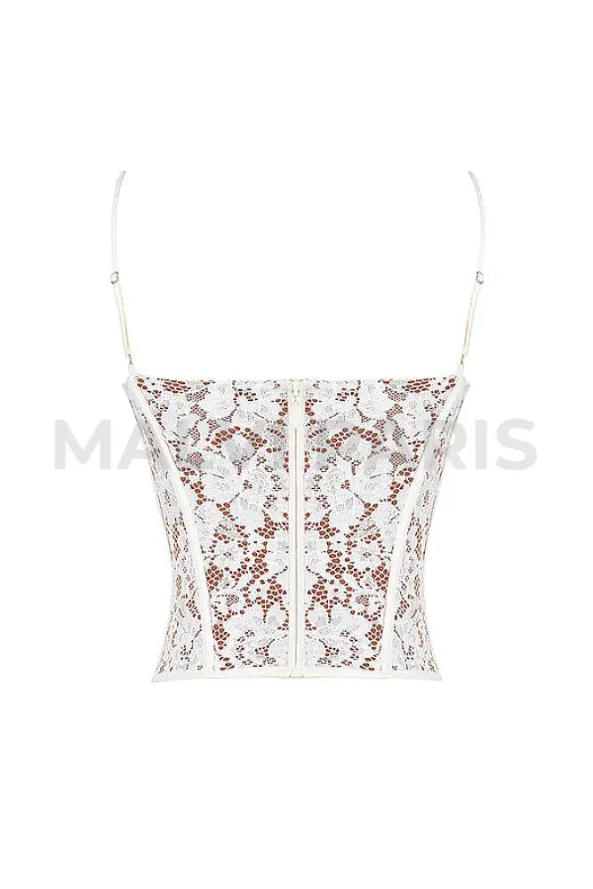 Mila Lace Underwired Corset - White