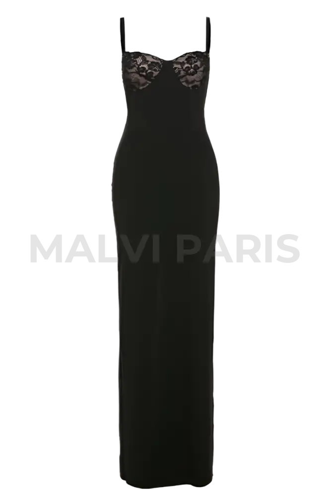 Muse Lace Maxi Dress - Black