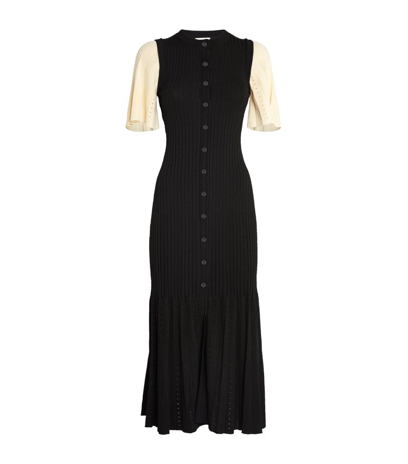 SANDRO  Ribbed Midi Dress