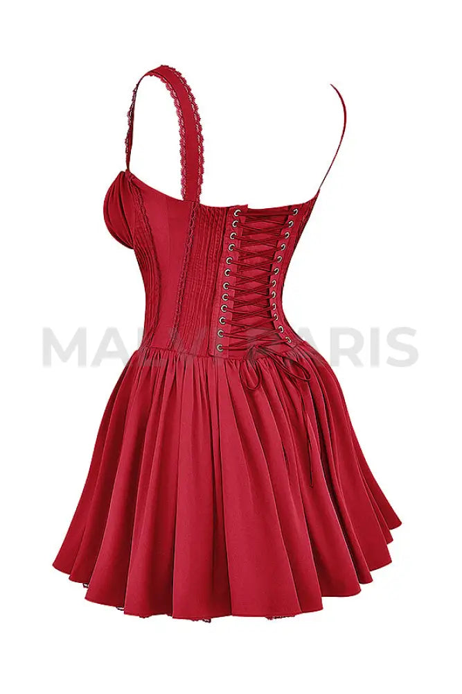 PIETRA CORSET MINI DRESS - Red MALVI PARIS