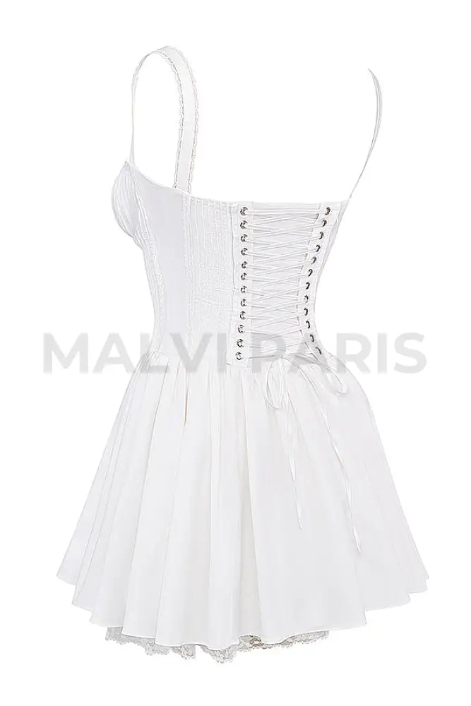 Pietra Corset Mini Dress - White