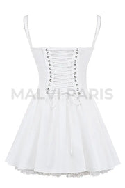 Pietra Corset Mini Dress - White