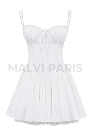 Pietra Corset Mini Dress - White