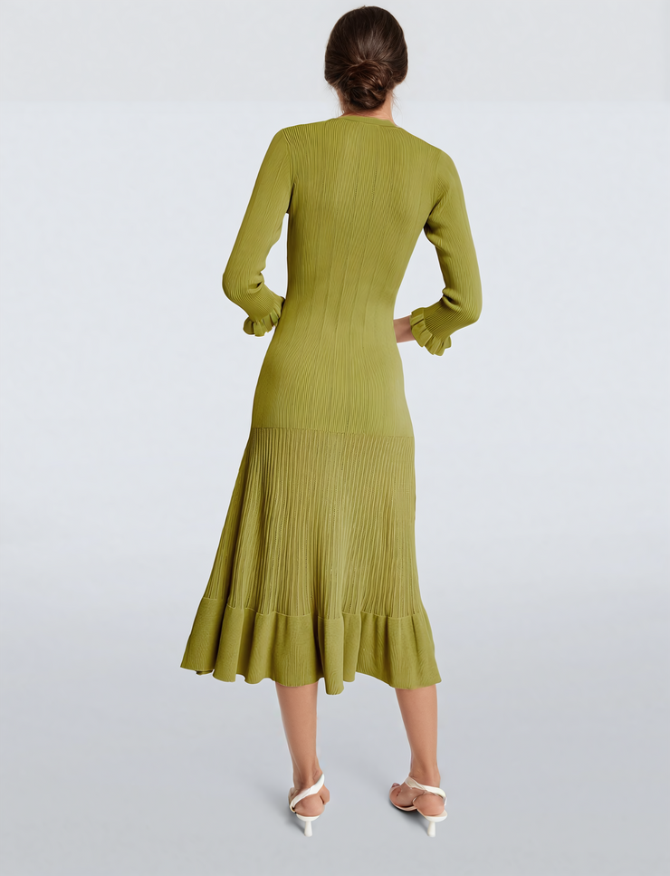 LONG KNITTED maxi dress - Green