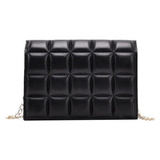 Kylie Chocolate handbag with gold chain -Black/Pink/White/Purple - MALVI PARIS