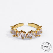 OLIVIA FALLING CRYSTAL RING - Gold - MALVI PARIS