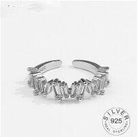 OLIVIA FALLING CRYSTAL RING - Silver