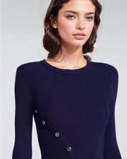 knitted maxi dress - Dark blue