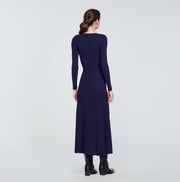 knitted maxi dress - Dark blue