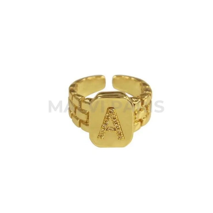 SAY MY NAME RING - Gold - MALVI PARIS