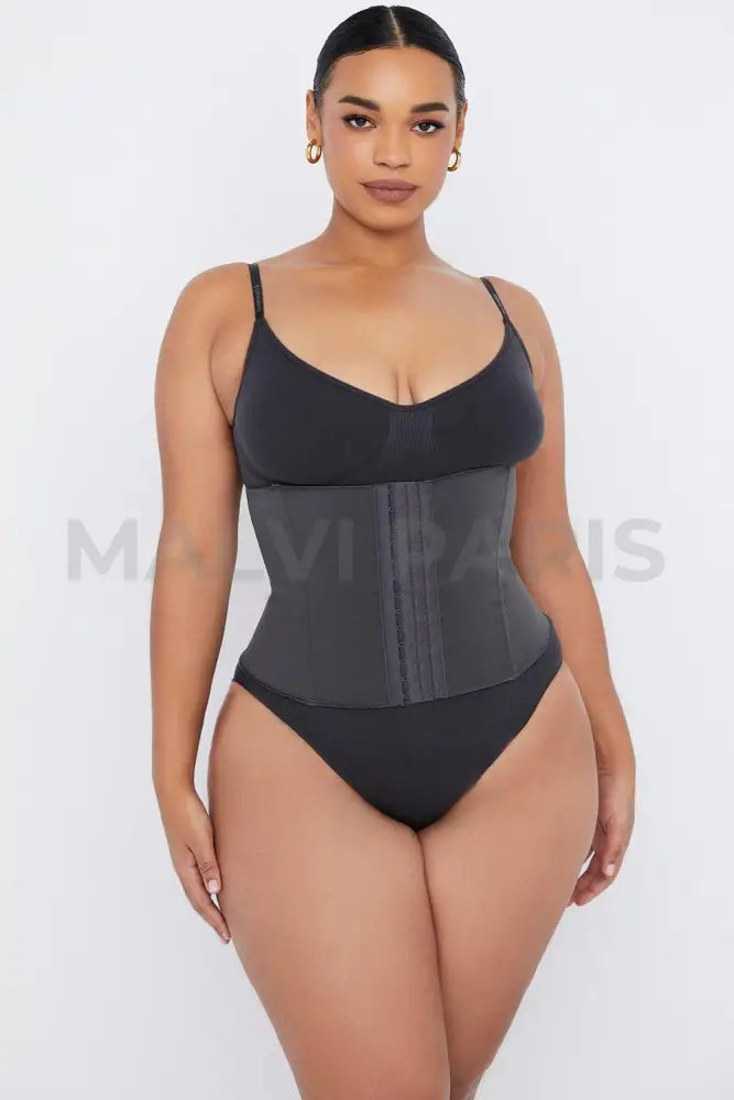 SCULPTING CORSET WAIST SHAPER - BLACK - MALVI PARIS