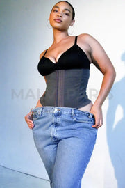 SCULPTING CORSET WAIST SHAPER - BLACK - MALVI PARIS