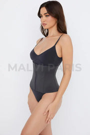 SCULPTING CORSET WAIST SHAPER - BLACK - MALVI PARIS