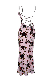 Serena Pink Devore Floral Maxi Dress - Light Pink Dresses