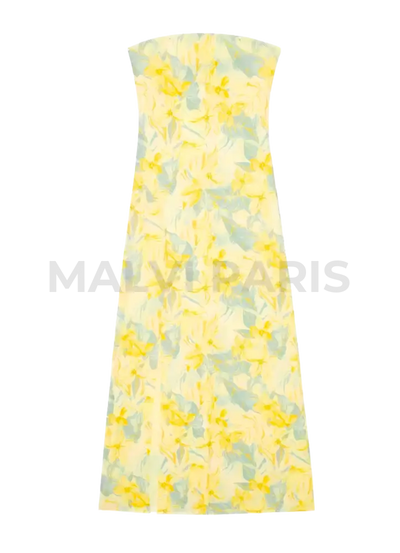 Soleil Yellow Floral Maxi Dress -