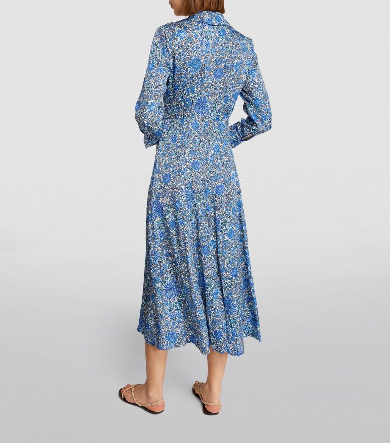 SANDRO  Floral Print Midi Dress