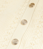 SANDR Rib-Knit Midi Dress  - Beige
