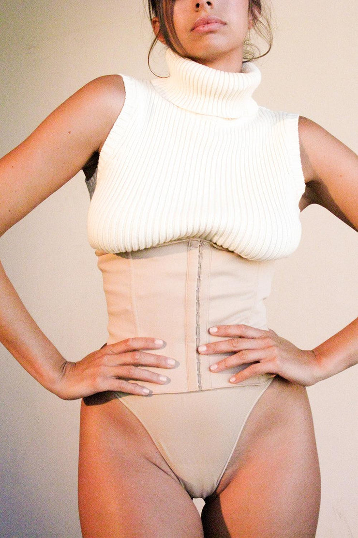 SCULPTING CORSET WAIST SHAPER - BEIGE - MALVI PARIS