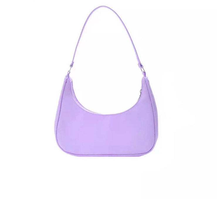 Trendy Flat Shoulder Bag - Purple - MALVI PARIS