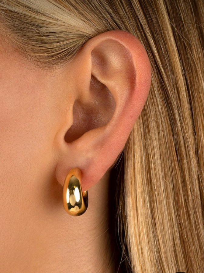 PARIS HOOP EARRINGS 925 STERLING - Gold