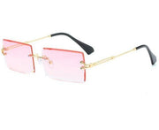 Rimless Stunner Sunglasses - pink - MALVI PARIS
