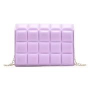Kylie Chocolate handbag with gold chain -Black/Pink/White/Purple - MALVI PARIS